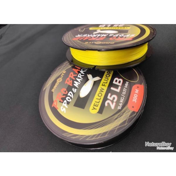 Tresse Pro �lite baits SPOD & MARKER YELLOW FLUOR - 300M/0,17mm
