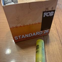 14 cartouches FOB Standard 26 bourre grasse calibre 20/67 26g n*6