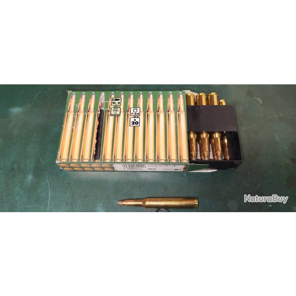 20 cartouches calibre 7x64 de marque decathlon