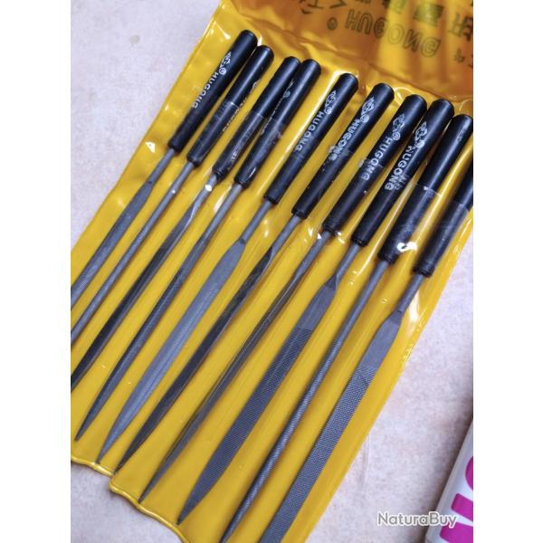 Jeu de 10 limes aiguille diverses formes NEUVES