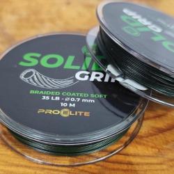 Tresse gain&eacute;e Pro &eacute;lite baits SOLID GRIP BRAIDED COATED SOFT - 10M/0,70mm