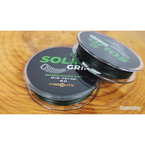 Tresse gaine Pro lite baits SOLID GRIP BRAIDED COATED SOFT - 10M/0,70mm
