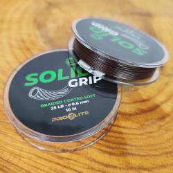Tresse gainée Pro élite baits SOLID GRIP BRAIDED COATED SOFT - 10M/0,60mm brown