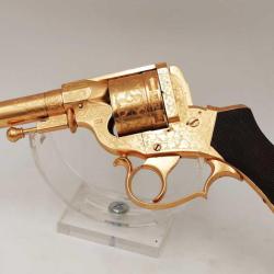 LUXUEUX REVOLVER PERRIN 1865 GRAV&Eacute; DOR&Eacute; CALIBRE 11MM PERRIN - FRANCE XIX&egrave; France XIX eme Categorie D