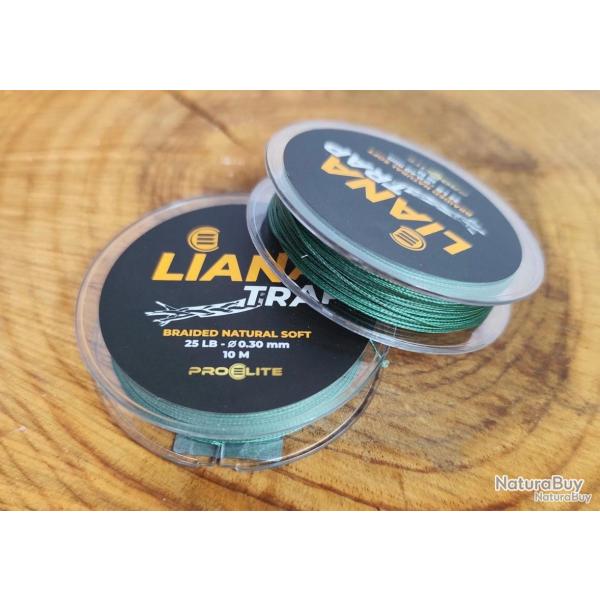 Tresse Pro �lite baits LIANA TRAP BRAIDED NATURAL SOFT - 10M/0,30mm green