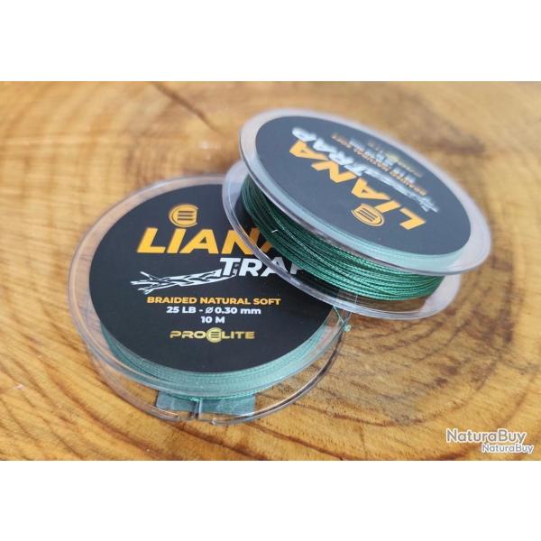 Tresse Pro �lite baits LIANA TRAP BRAIDED NATURAL SOFT - 10M/0,30mm green