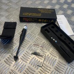 kit collimateur laser reglage lunette precision fusil carabine avec pile et &eacute;tui sightoptics neuf
