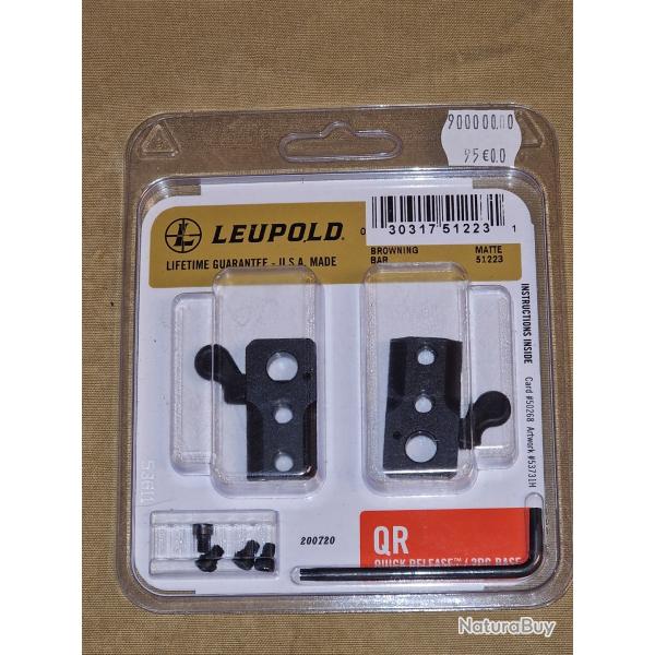 Embases 2 pices Leupold QR pour carabine Browning Bar HILMAR SUPER DESTOCK !!!