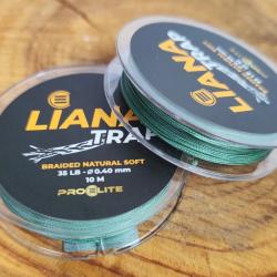 Tresse Pro élite baits LIANA TRAP BRAIDED NATURAL SOFT - 10M/0,40mm green