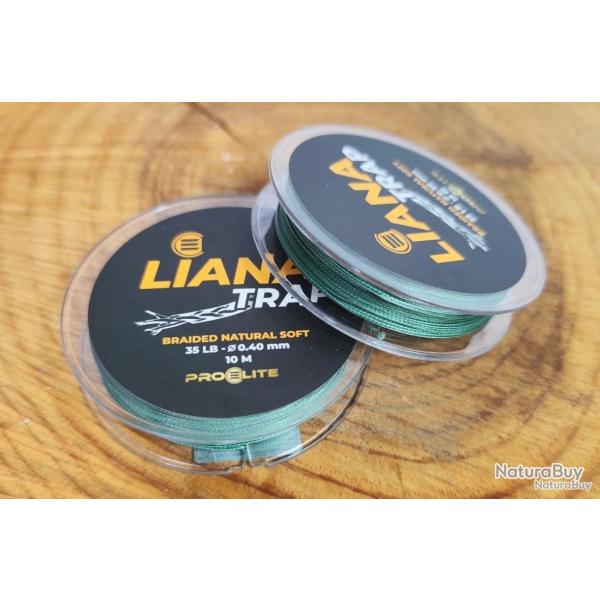 Tresse Pro �lite baits LIANA TRAP BRAIDED NATURAL SOFT - 10M/0,40mm green