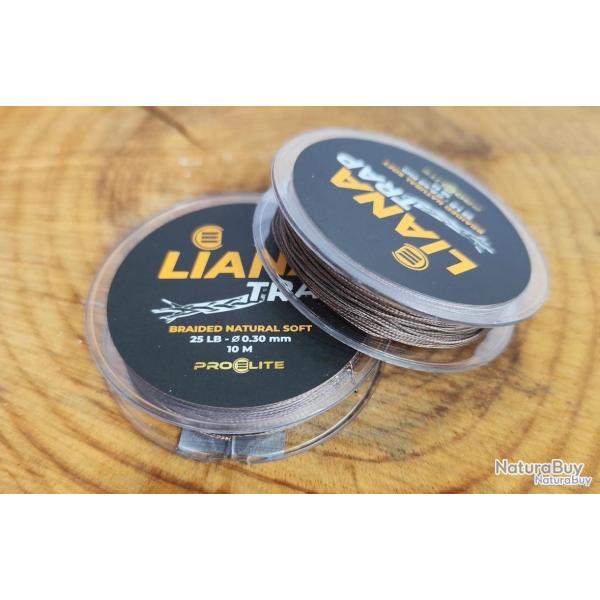Tresse Pro �lite baits LIANA TRAP BRAIDED NATURAL SOFT - 10M/0,30mm brown