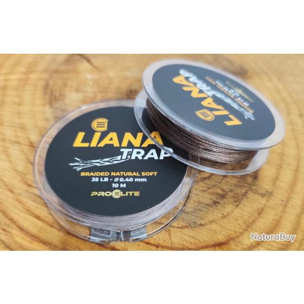 Tresse Pro lite baits LIANA TRAP BRAIDED NATURAL SOFT - 10M/0,40mm brown