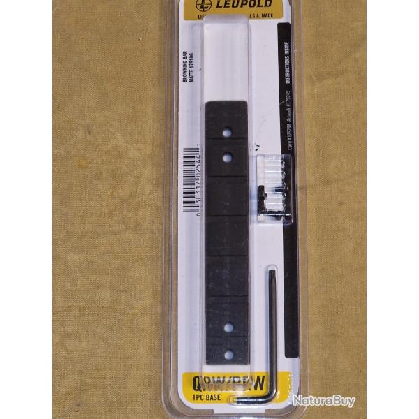 Embase Leupold type Weaver pour carabine Browning Bar HILMAR SUPER DESTOCK !!!