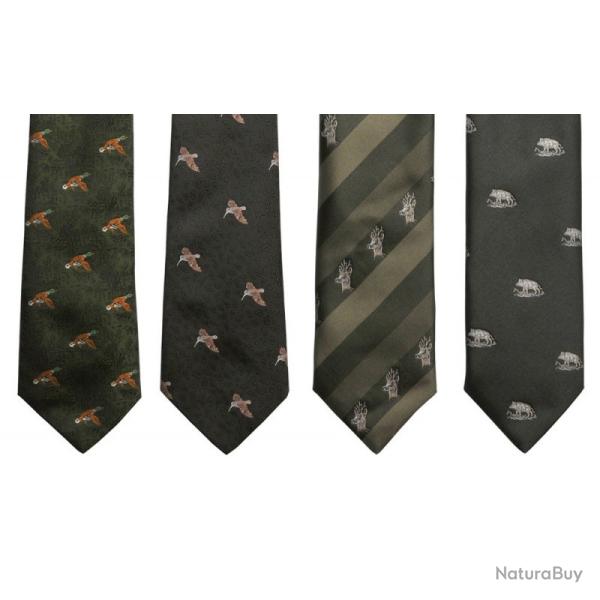 DESTOCKAGE !! CRAVATE HIRO VERT MOTIF GIBIER