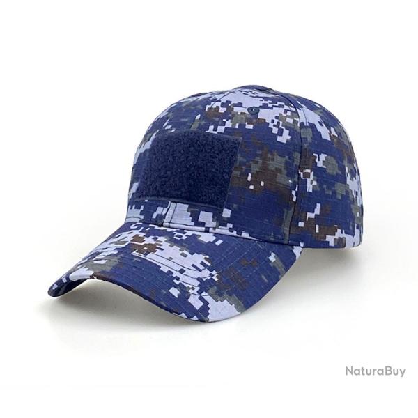 Casquette Pixel bleu velcro en fa�ade
