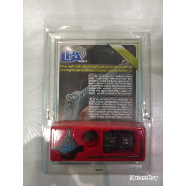 Hausse et guidon Fibre Optique LPA GLOCK 17  34