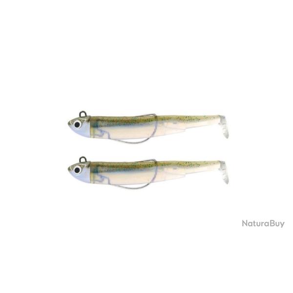 Kit Leurre Souple Arme Fiiish Double Combo Black Minnow 120 + Tete Plombee Search - Green Phantom