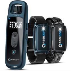 Kit 2 Pcs Colliers de Dressage pour Chiens Portée 1000m Étanche IPX7 4 Modes Rechargeable Veilleuse