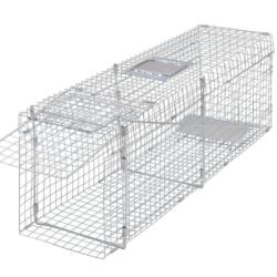 Piège animaux acier galvanisé 100 cm à porte avec poignée