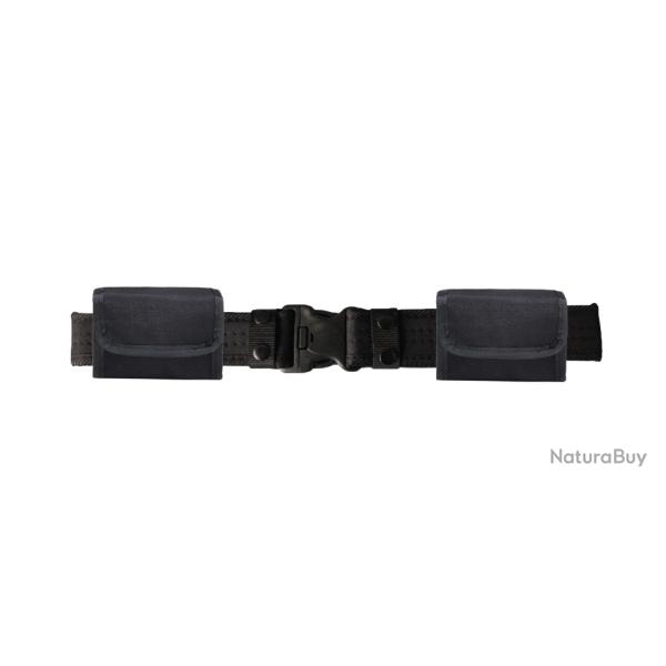 Ensemble Ceinture tactique Noire + 2 cartouchieres ceintures Noires 10 munitions calibre 12