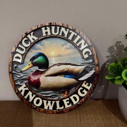 Plaque Decorative M&eacute;tallique DUCK HUNTING
