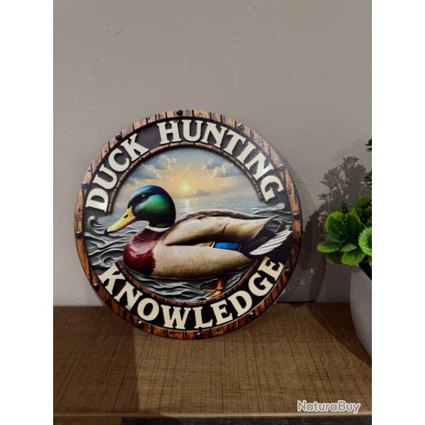 Plaque Decorative M�tallique DUCK HUNTING