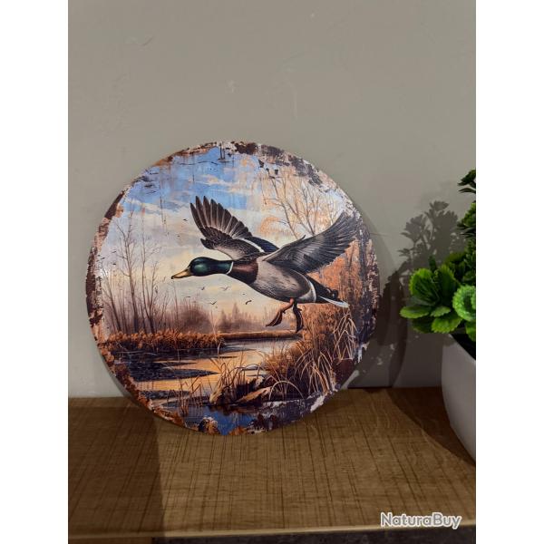 Plaque dcorative, mtallique, motif colvert.....ENCHERE 1 EURO