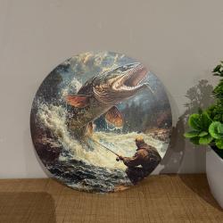 Plaque m&eacute;tallique, d&eacute;corative, Carnassier......ENCHERE 1 EURO