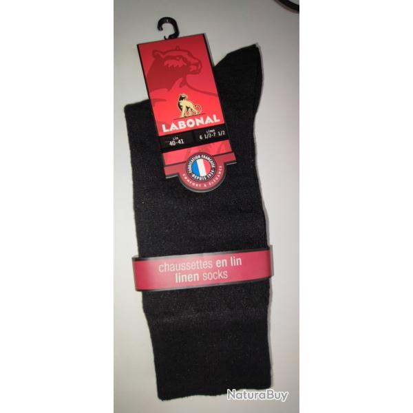 CHAUSETTE lin noir - LABONAL - 44/45