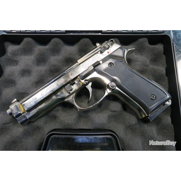 Pistolet d'Alarme Kimar 92 Chrome cal 9 PAK OCCASION 1 SANS PRIX DE RESERVE