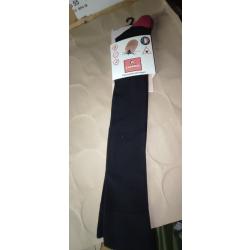 CHAUSETTE HAUTE -ANTI TIQUES - NOIR ET ROUGE - 39/41