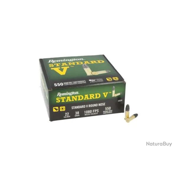 Balles 22 LR Remington Standard V HP - 38 gr x550