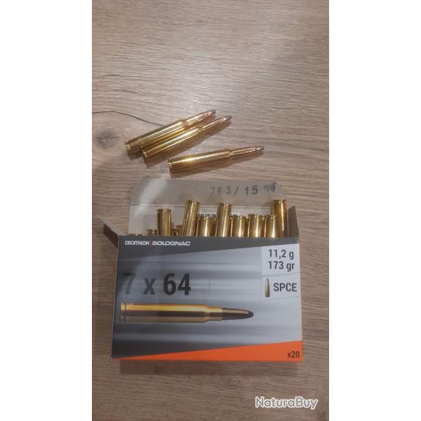 Munition 7X64 decathlon neuf