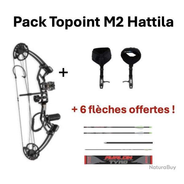 Pack arc � poulies Topoint M2 1 plume bleue 2 plumes roses