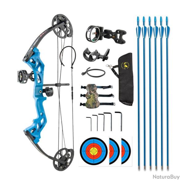 Arc � poulies Topoint M3 pour enfants LH Bleu 17 - 27 in 10-30 lbs 26"