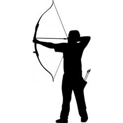 Autocollants Arctec Archery barebow Homme Silver