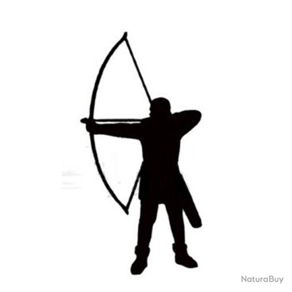 Autocollants Arctec Archery longbow Noir