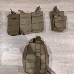 Lot de poche Molle Condor couleur coyote brown