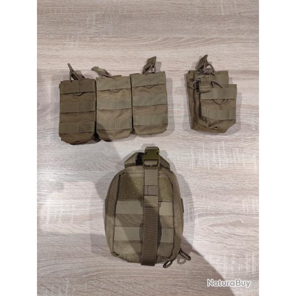 Lot de poche Molle Condor couleur coyote brown