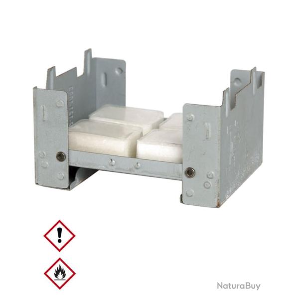 R�chaud pliable NATO avec combustible 10 x 8 x 6 cm