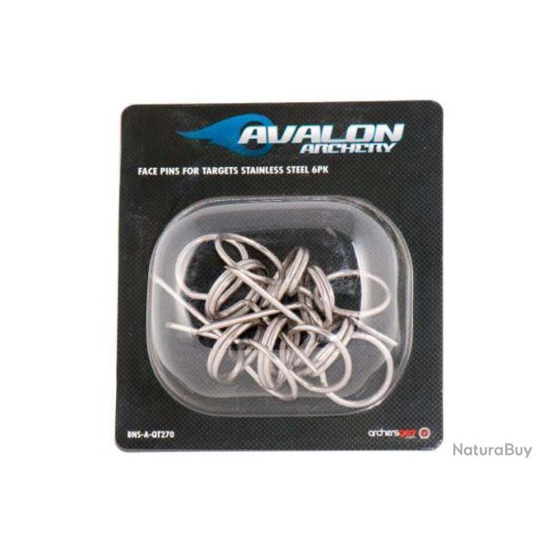 Lot de 6 clous pour cible Avalon en acier inoxydable