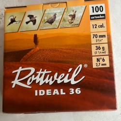 1 Pack 100 cartouches Rotteweil calibre 12 plomb 6