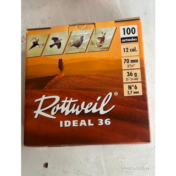 1 Pack 100 cartouches Rotteweil calibre 12 plomb 6