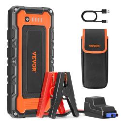 Booster batterie voiture 3000A avec c&acirc;bles de d&eacute;marrage, lumi&egrave;re LED, bo&icirc;te de d&eacute;marrage au lithium