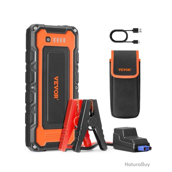 Booster batterie voiture 3000A avec c�bles de d�marrage, lumi�re LED, bo�te de d�marrage au lithium