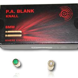 MUNITIONS GECO CAL. 8MM A BLANC X50 POUR PISTOLET