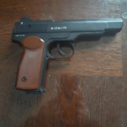 pistolet russe full métal non blowback modele stechkin 4,5 BB