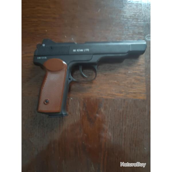 pistolet russe full mtal non blowback modele stechkin 4,5 BB