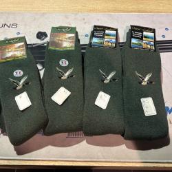 magnifique lot de 4 paires de chaussettes canard taille 43/46 destockage chasse enchere by luka