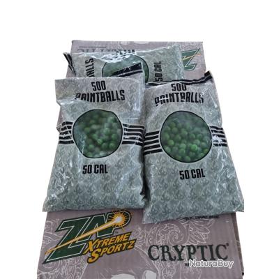 Annonce billes paintball : Billes Paintball Gi Zap Cryptic cal 50 au sachet de 500 billes